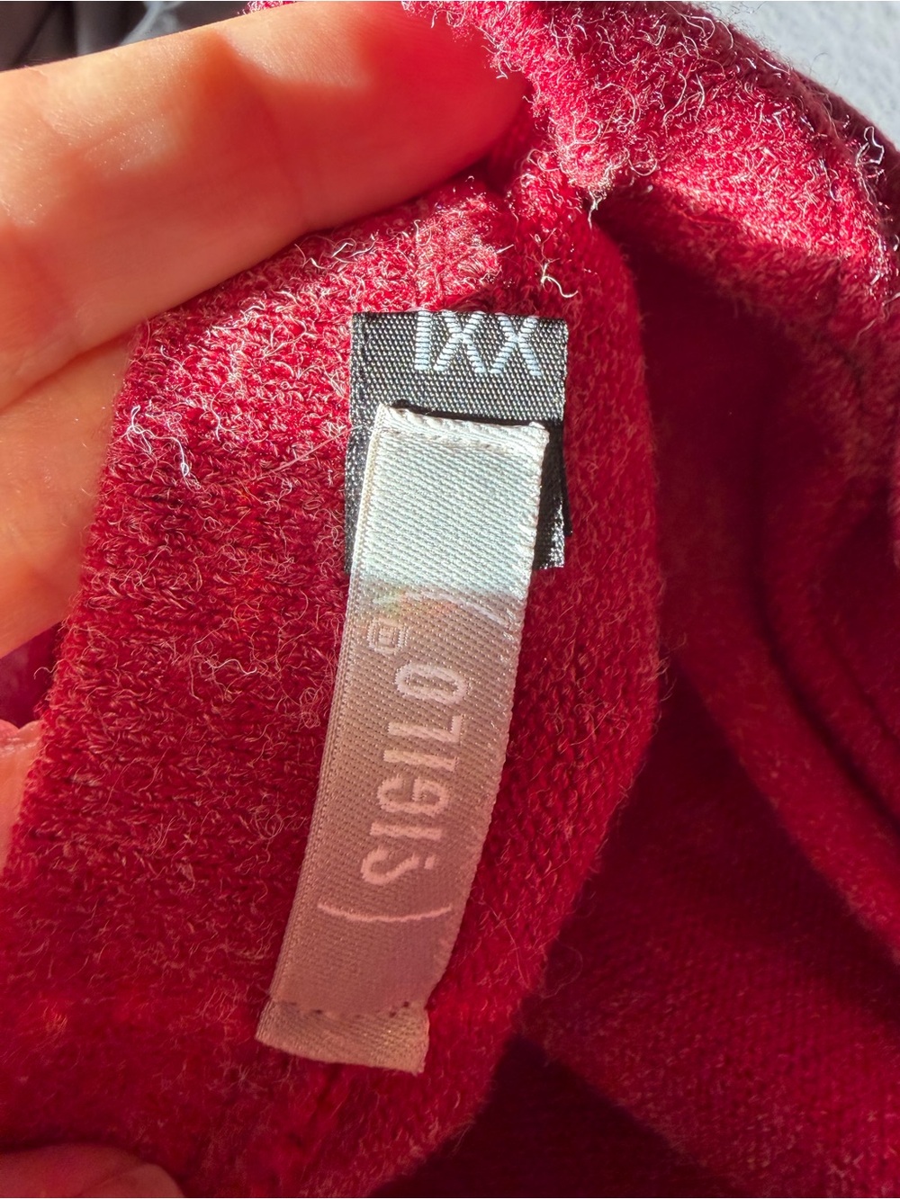 Long Open Cardigan – Raspberry Red – Fits M - Picture 7 of 8